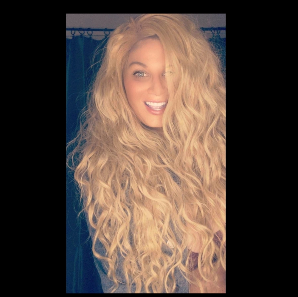 New blood curly.  22 in front lace wig